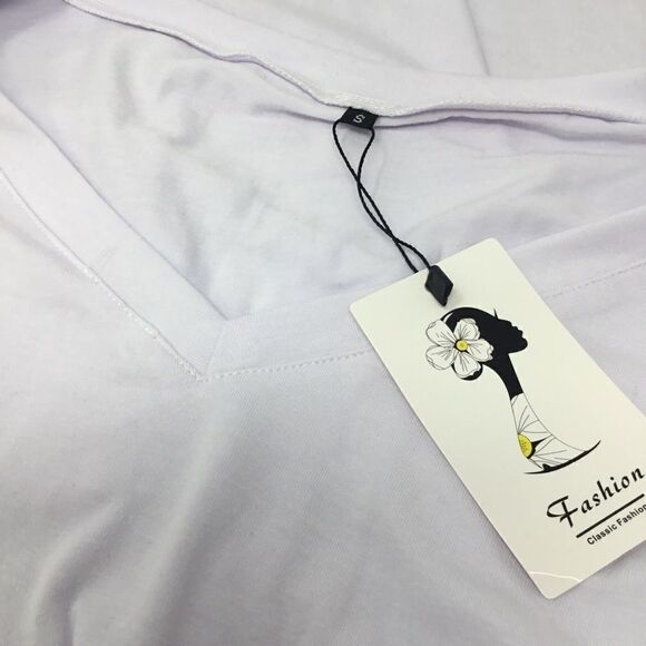 Classic Fashion Hi-Low V Neck Tee C2 - Picture 5 of 5